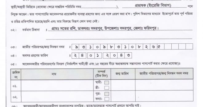 জনাব ওয়াদুদ খান, প্রভাষক, ইংরেজি এর আন্তর্জাতিক পাসপোর্টের বিভাগীয় অনাপত্তি প্রসঙ্গে